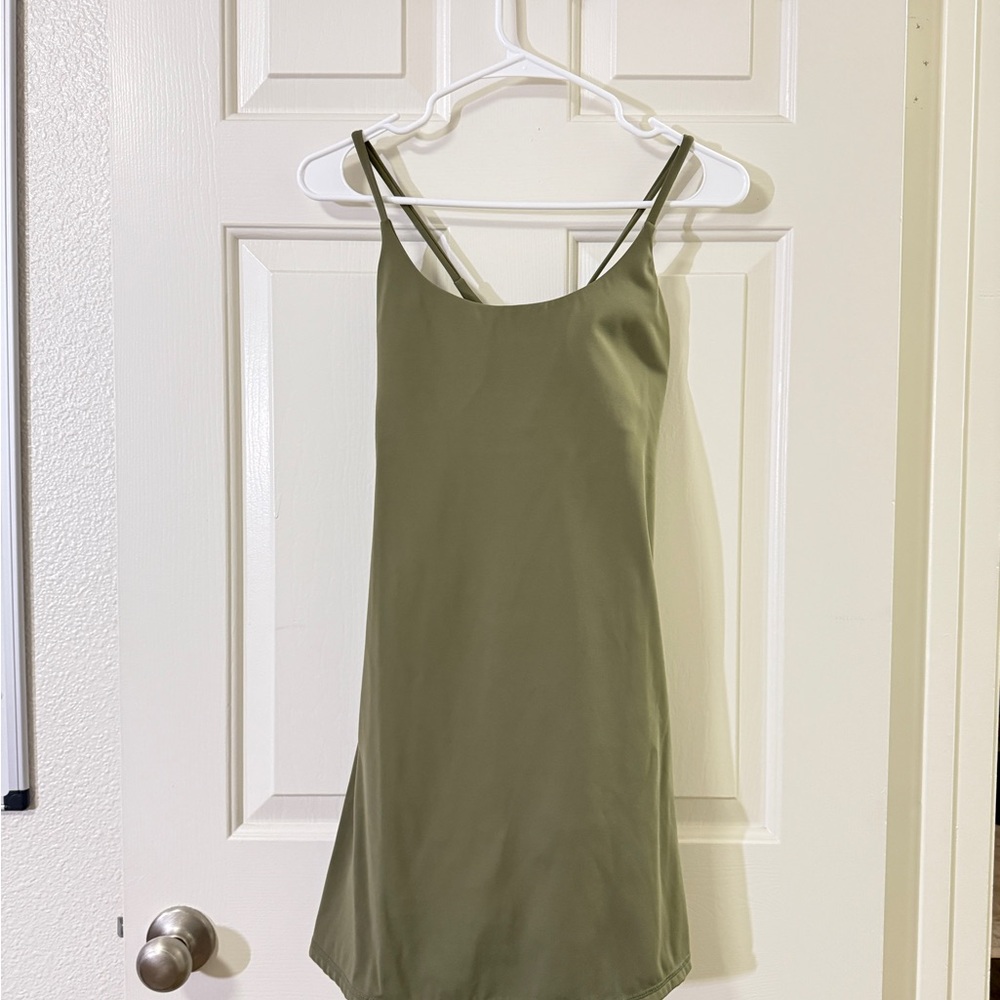 Olive Green Athletic Mini Dress